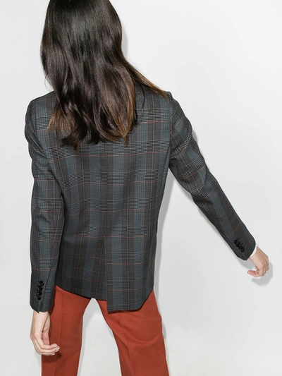 Shop Acne Studios Janny Double-breasted Checked Blazer - Women's - Polyester/viscose/wool In Grey