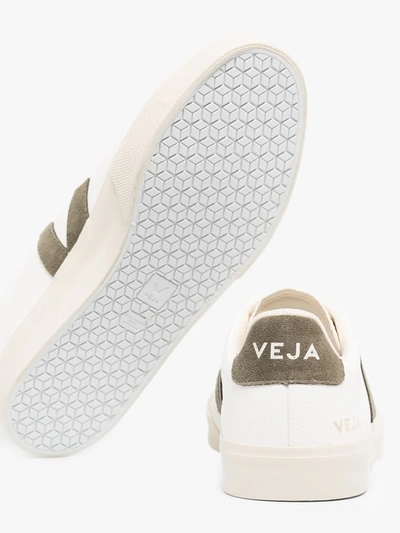 Shop Veja White Campo Leather Sneakers