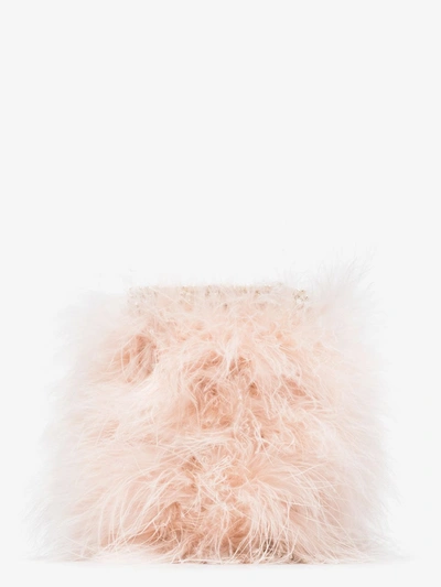 Shop Rosantica Pink Hippy Nuvola Feather Mini Bag