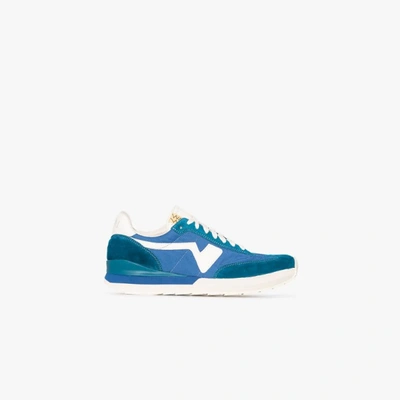 Shop Visvim Blue Fkt Runner Sneakers