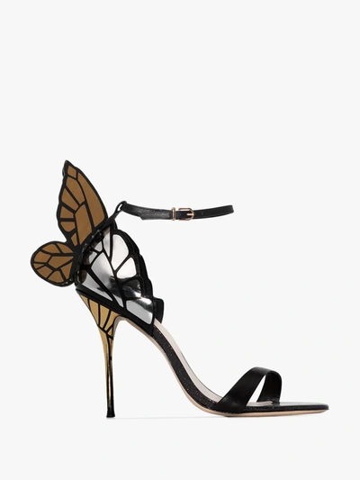 Shop Sophia Webster Chiara 100 Leather Sandals In Black