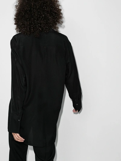 Shop Joseph Bene Classic Silk Shirt In Black