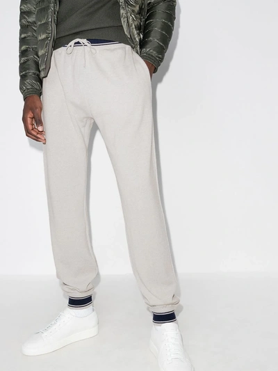 Shop Kiton Cashmere Track Pants In Grey