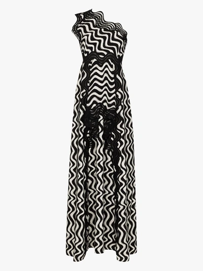 Shop Stella Mccartney Macey Wave Print Gown In Black