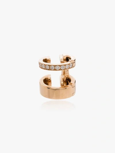 Repossi 18kt Rose Gold Berbere Diamond Earring Cuff In Pink