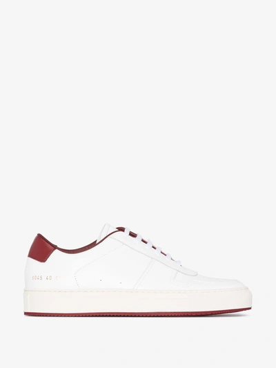 Shop Common Projects And Red Retro Low '70s Leather Sneakers In White