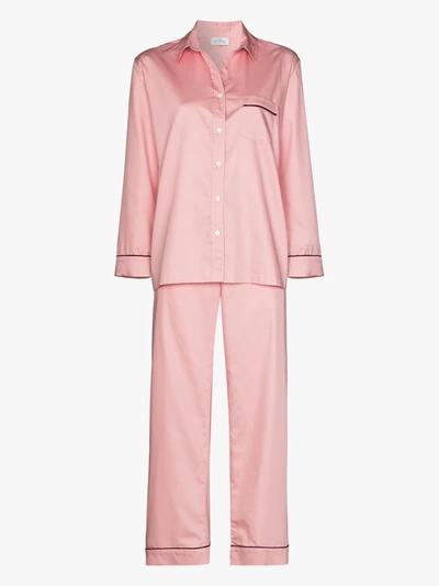 Shop Pour Les Femmes Cotton Sateen Pyjamas In Pink