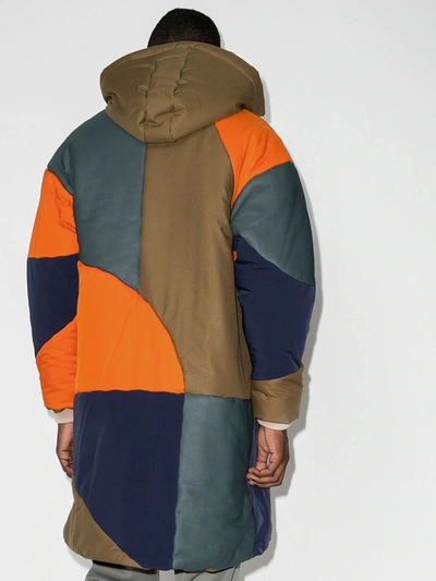 Shop Ahluwalia Panelled Quilted Coat In Multicolour