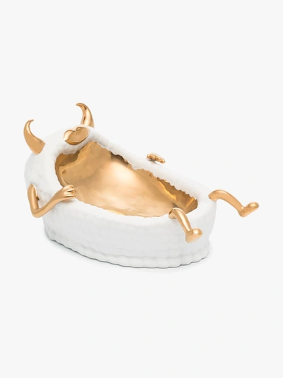 L'objet X Haas Brothers White Lazy Susan Bowl In Weiss