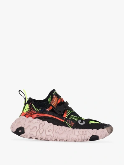 Shop Nike Black Overreact Flyknit Ispa Sneakers