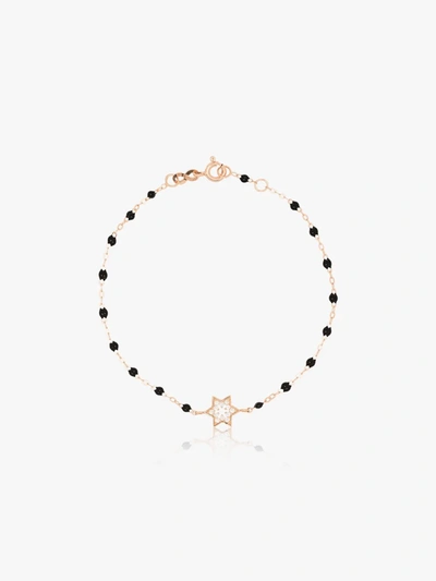 Shop Gigi Clozeau 18k Rose Gold 17 Cm Diamond Star Beaded Bracelet In Pink