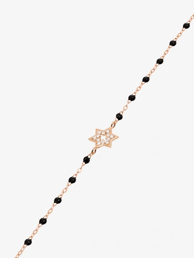 Shop Gigi Clozeau 18k Rose Gold 17 Cm Diamond Star Beaded Bracelet In Pink