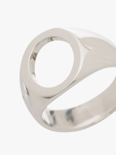 Tom Wood 'oval Open' Cutout Silver Signet Ring - Size 60 In Silver