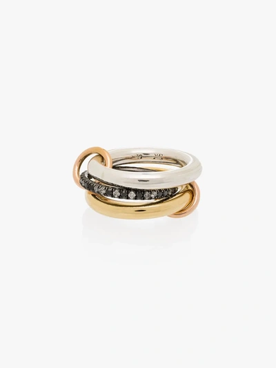 Shop Spinelli Kilcollin Sterling Silver Libra Diamond Ring In Gold