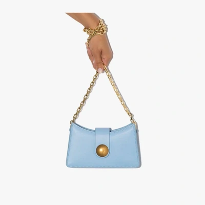 Shop Elleme Blue Baguette Mini Leather Bag