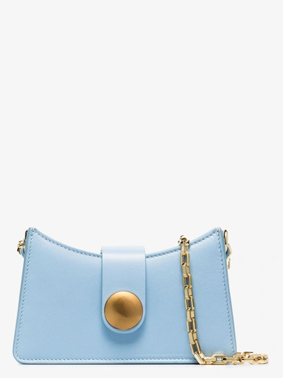 Shop Elleme Blue Baguette Mini Leather Bag