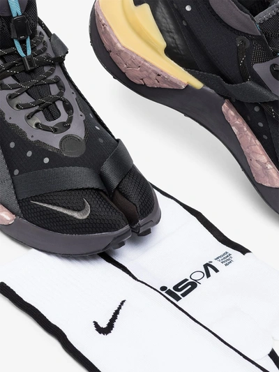 Shop Nike Grey Ispa Drifter Sneakers In Black