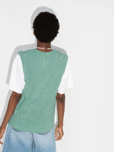 Shop Dodo Bar Or Sylvia Geometric Sweater Vest In Blue