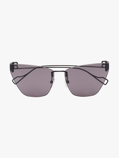 Shop Balenciaga Black Light Cat Eye Sunglasses