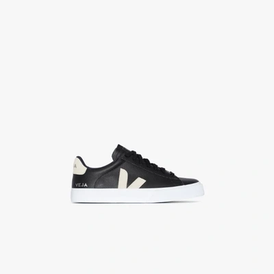 Shop Veja Campo Leather Sneakers - Women's - Leather/rubber/fabric In Black