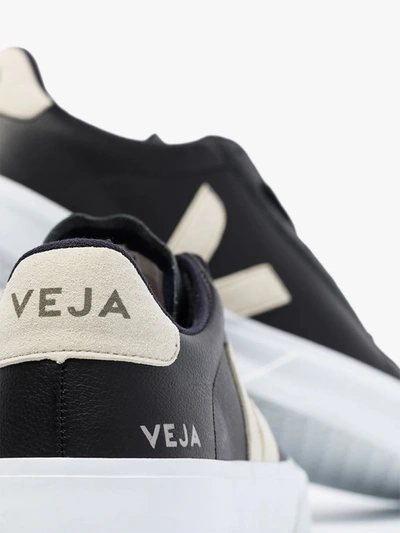 Shop Veja Campo Leather Sneakers - Women's - Leather/rubber/fabric In Black