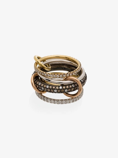 Spinelli Kilcollin 14kt Yellow Gold Stacked Leo Diamond Ring In Gold