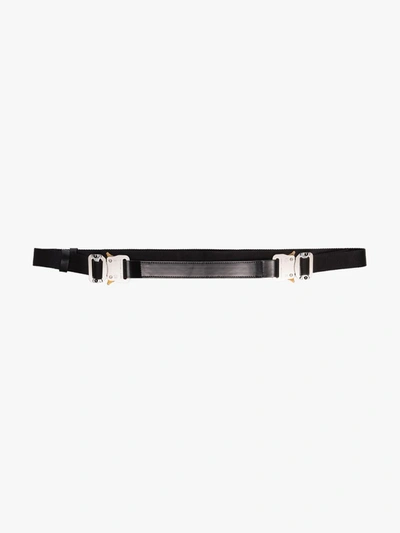 Shop Alyx Black Rollercoaster Double Buckle Leather Belt