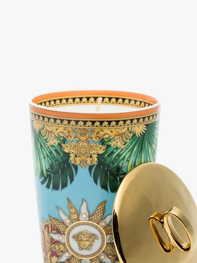 Shop Versace Blue Jungle Print Candle