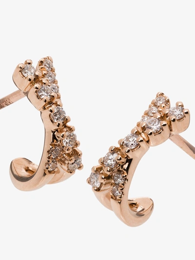 Shop Dana Rebecca Designs 14k Rose Gold Ava Bea Crossover Diamond Earrings In Pink