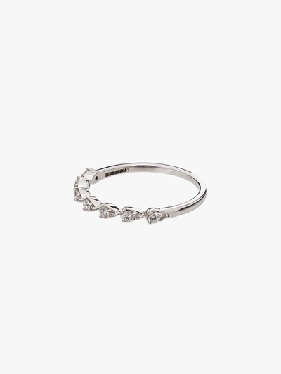 Dana Rebecca Designs 14k White Gold Sophia Ryan Teardrop Diamond Ring In Silver