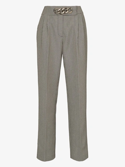 Shop Alexander Wang High Waist Checked Trousers In Black