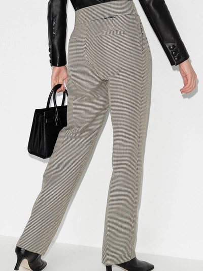 Shop Alexander Wang High Waist Checked Trousers In Black