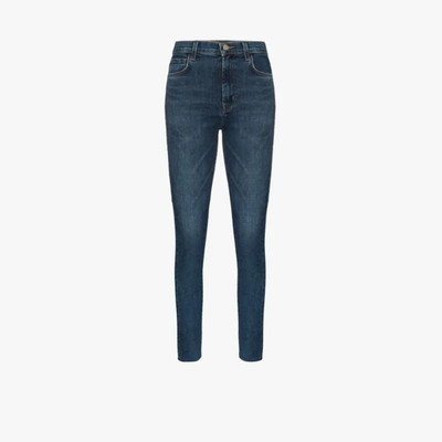 Shop J Brand Leenah High-rise Skinny Jeans In Blue