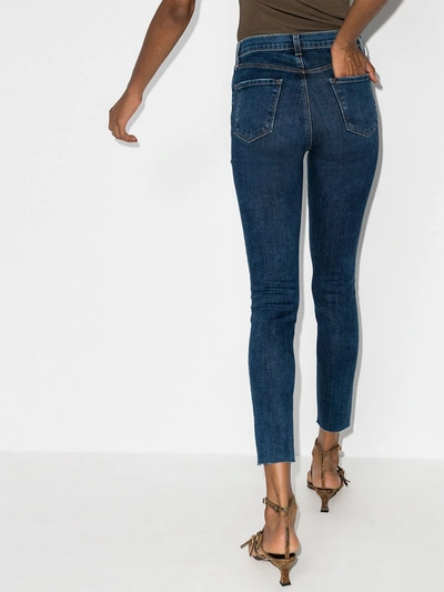 Shop J Brand Leenah High-rise Skinny Jeans In Blue