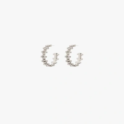 Shop Area Silver Tone Crystal Hoop Earrings