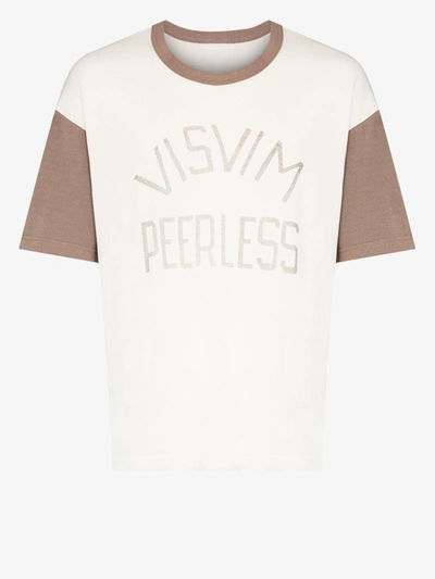 Shop Visvim Peerless Jumbo Logo T-shirt - Men's - Cotton/rayon In Purple