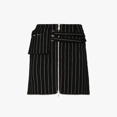 Shop Coperni Explorer Pinstripe Mini Skirt In Black