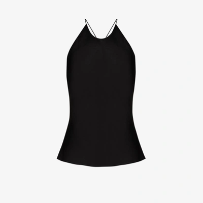 Shop Rosetta Getty Crossover Strap Camisole Top In Black