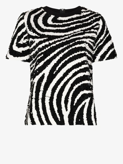 Shop Ashish T-shirt Mit Streifen In Schwarz