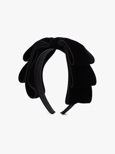 Shop Jennifer Behr Black Kayta Bow Headband