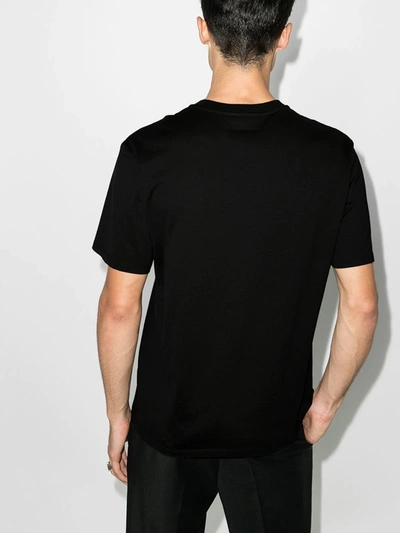 Shop Neil Barrett Bolt Print Cotton T-shirt In Black