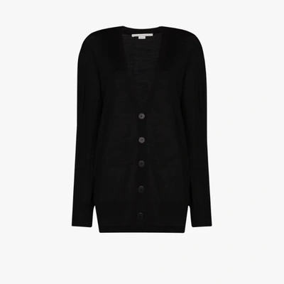 Shop Stella Mccartney Button-down Wool Cardigan In Black