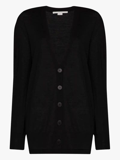 Shop Stella Mccartney Button-down Wool Cardigan In Black