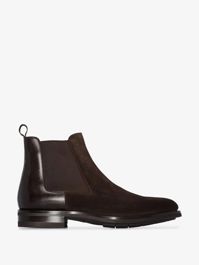 Shop Santoni Chelsea-boots In Braun