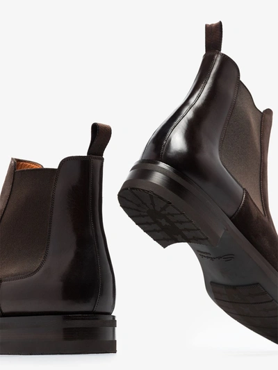 Shop Santoni Chelsea-boots In Braun