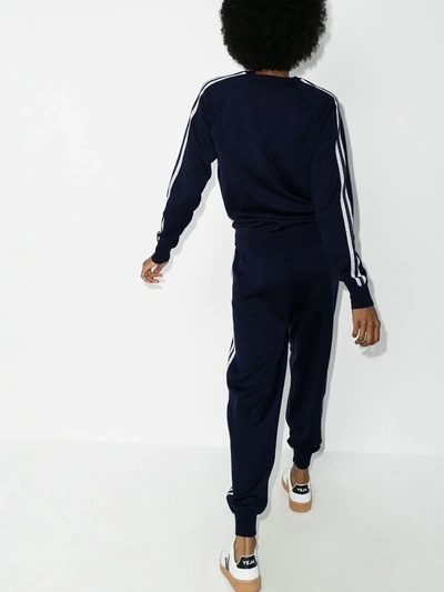 Shop Olivia Von Halle Missy Paris Knitted Tracksuit In Blue