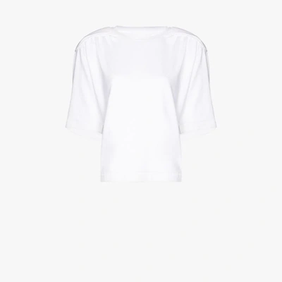 Shop Remain White Verona Shoulder Pad T-shirt