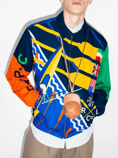 Shop Polo Ralph Lauren Bayport Cotton Jacket In Multicolour