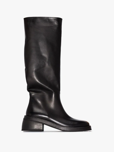 Marsèll Knee-high Block Heel Boots In Black