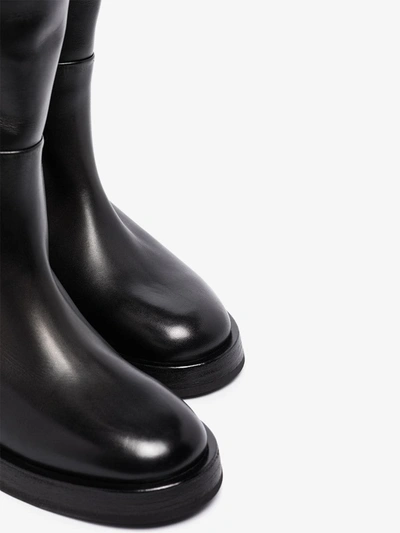 Shop Marsèll Knee-high Leather Boots In Black